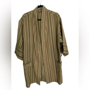 Odd Bird Women’s S/M Stripe Robe With Pockets RARE NO BELT
